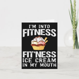 Ice Cream Lover Funny Fitness Bodybuilding Workout Card