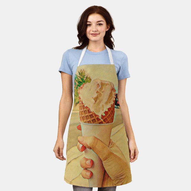 Ice cream lover gift apron (Worn)