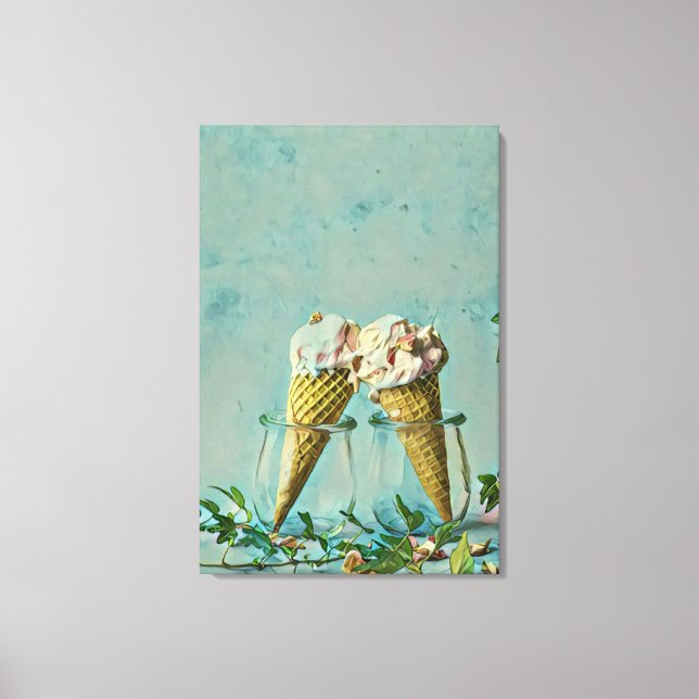 Ice cream lover gift canvas print (Front)