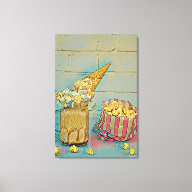 Ice cream lover gift canvas print (Front)