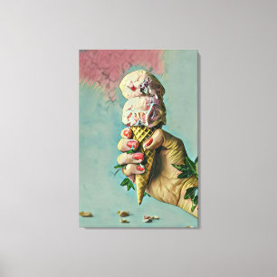 Ice cream lover gift canvas print