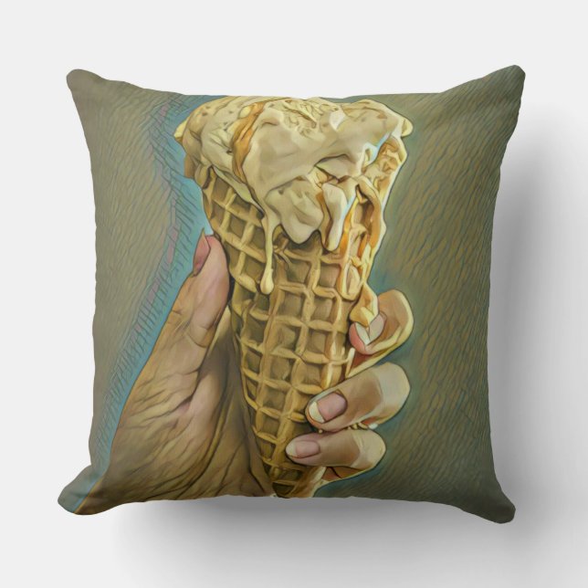 Ice cream lover gift cushion (Front)