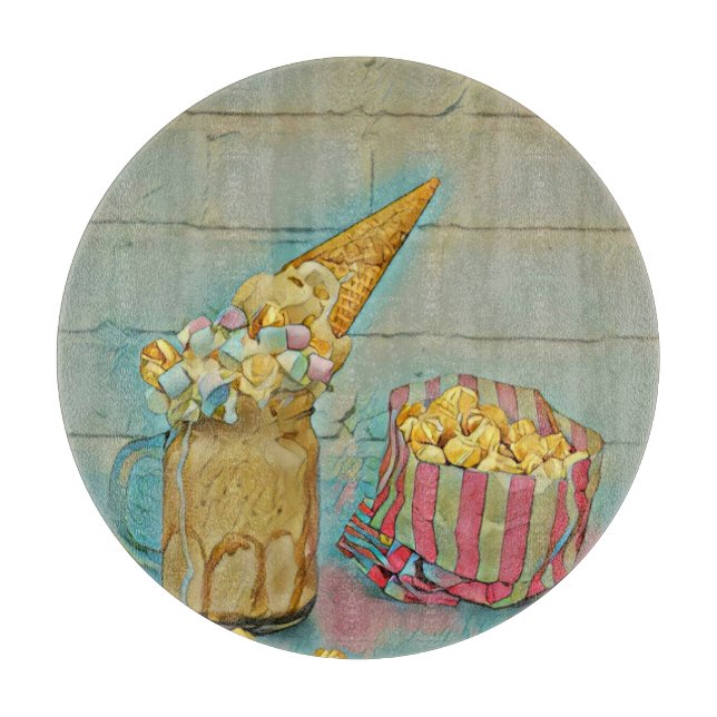 Ice cream lover gift cutting board (Front)