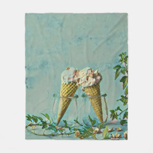Ice cream lover gift fleece blanket