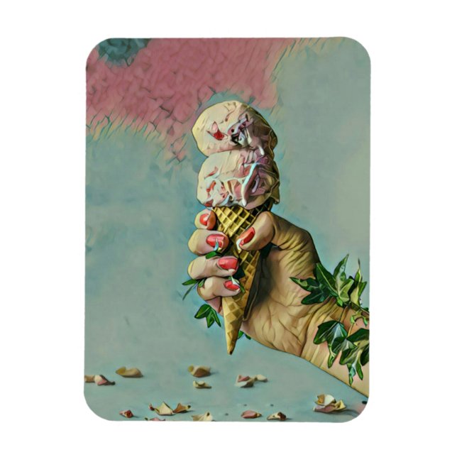 Ice cream lover gift magnet (Vertical)