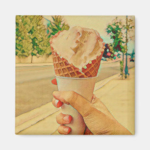Ice cream lover gift magnet