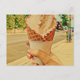Ice cream lover gift postcard