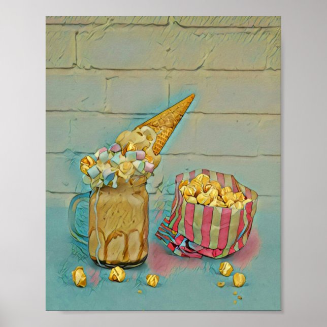 Ice cream lover gift poster (Front)