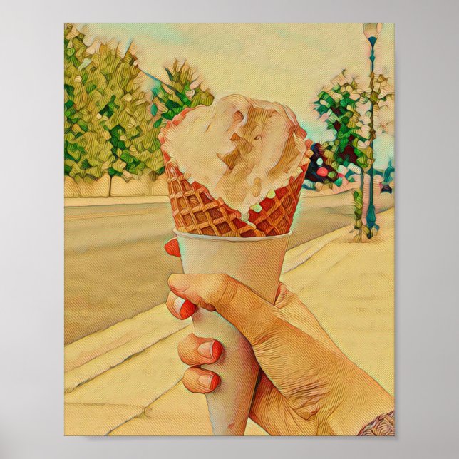 Ice cream lover gift poster (Front)