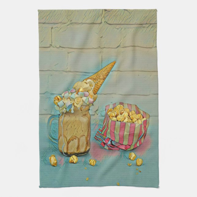 Ice cream lover gift tea towel (Vertical)