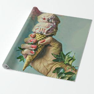 Ice cream lover gift wrapping paper