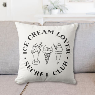 Ice Cream Lover Secret Club Kids Nursery Cushion