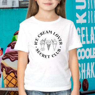 Ice Cream Lover Secret Club Kids T-Shirt