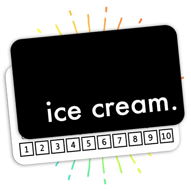 ice cream. loyalty punch card (Creator Uploaded)