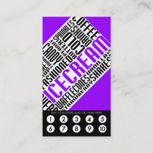 ice cream loyalty (wordWEBs) Card