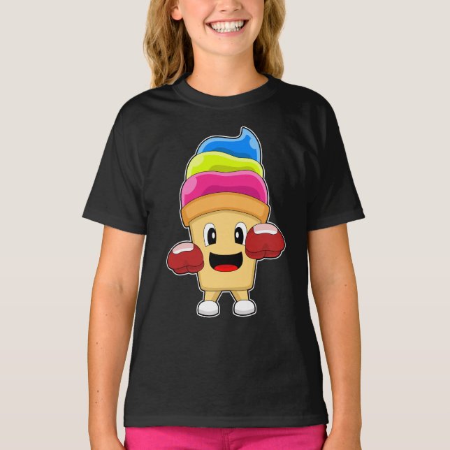 Ice cream maker Boxer Boxing gloves T-Shirt (Front)