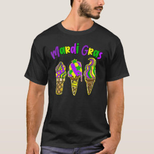 Ice Cream Mardi Gras Calories Don't Count Boy Kids T-Shirt