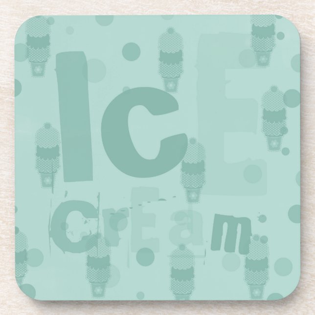 Ice Cream mint Coaster (Front)