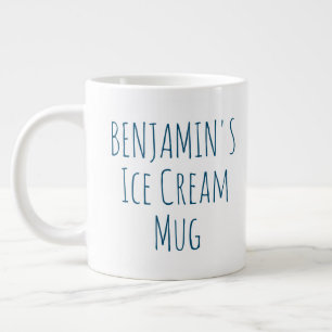 Ice Cream Mug Funny Gag Novelty Gift Name Blue