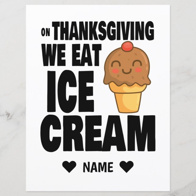 Ice Cream on Thanksgiving (Front)