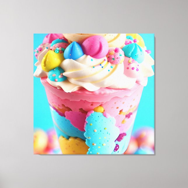 Ice Cream One Canvas Print (Front)