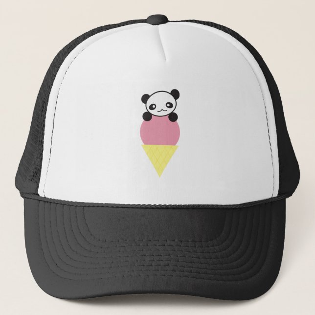 Ice Cream Panda Trucker Hat (Front)