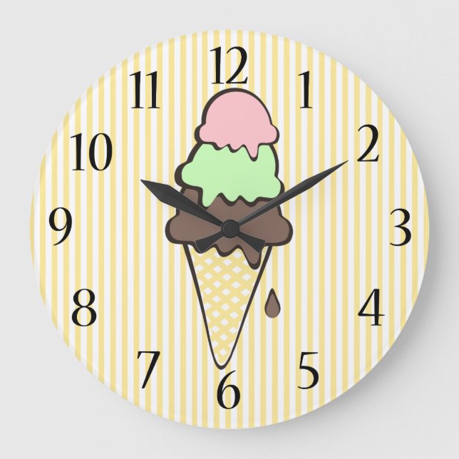 Ice Cream Parlor Large Clock (Front)