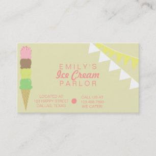 Ice Cream Parlour Business Card