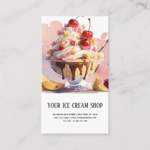 Ice Cream Parlour business card
