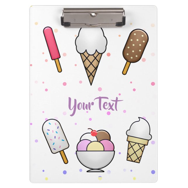 Ice Cream Parlour Dream Clipboard (Front)
