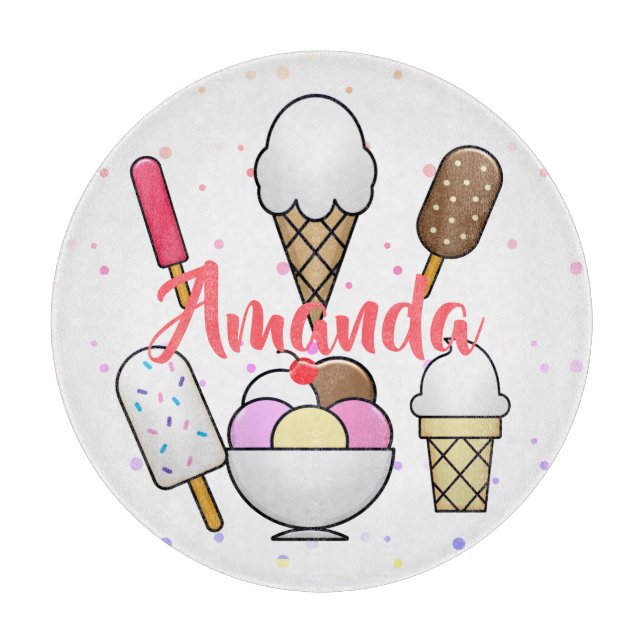 Ice Cream Parlour Dream Cutting Board (Front)