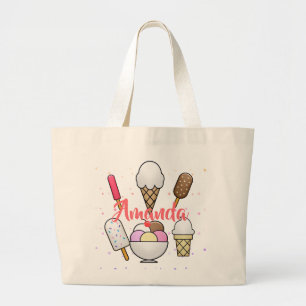 Ice Cream Parlour Dream Large Tote Bag