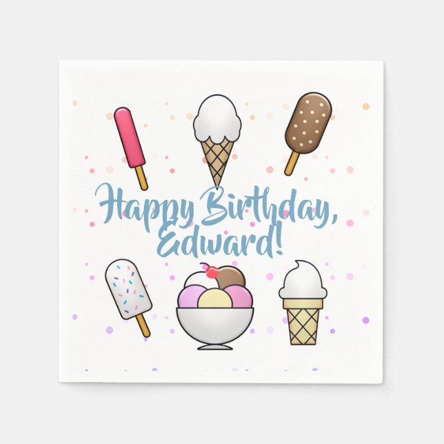 Ice Cream Parlour Dream Napkin (Front)