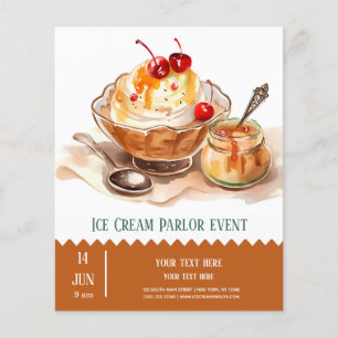 Ice cream parlour flyer