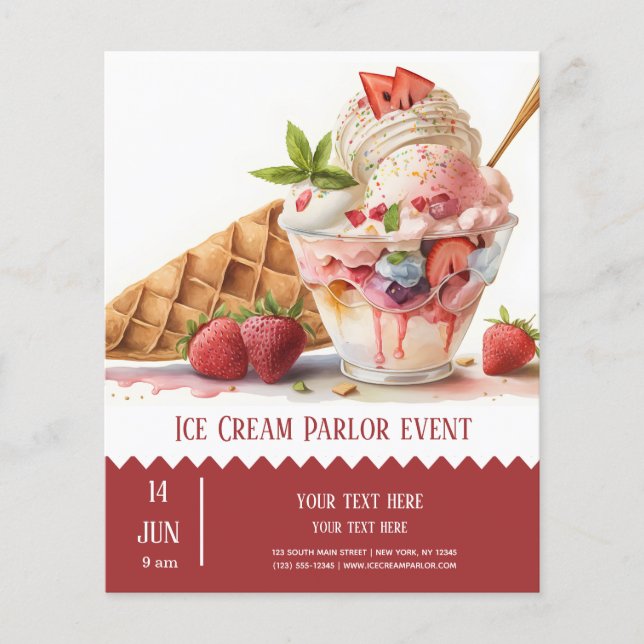 Ice cream parlour flyer (Front)