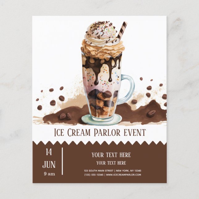 Ice cream parlour flyer (Front)
