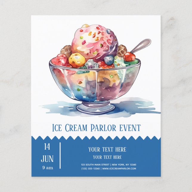 Ice cream parlour flyer (Front)