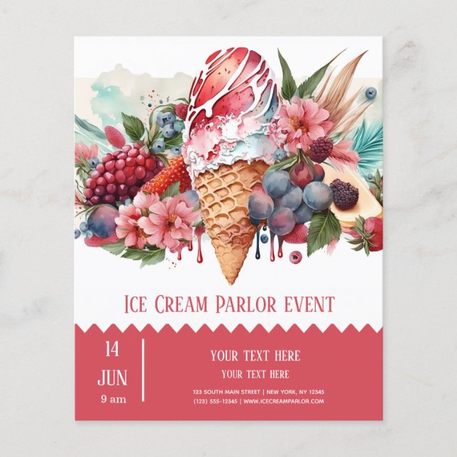 Ice cream parlour flyer (Front)