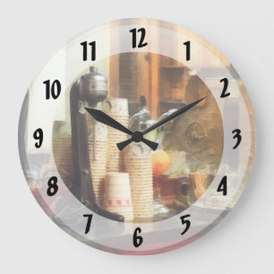 Ice Cream Parlour Large Clock