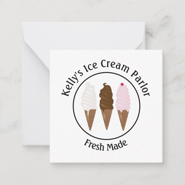 Ice Cream Parlour Logo Card (Front)