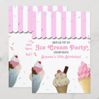 Ice Cream Parlour Party Birthday Celebration Pink 