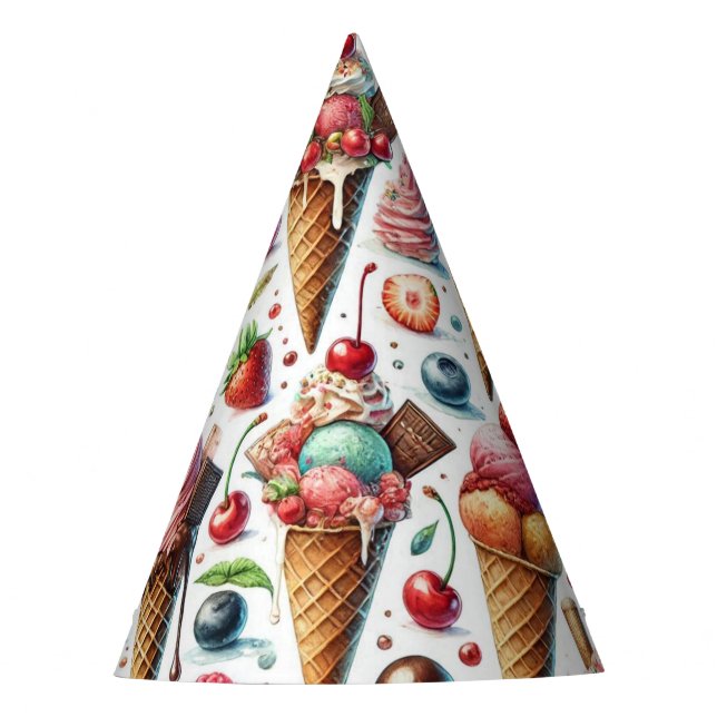 Ice-Cream Parlour Party Hat (Front)