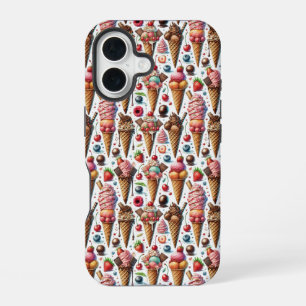 Ice-Cream Parlour Party iPhone 16 Case