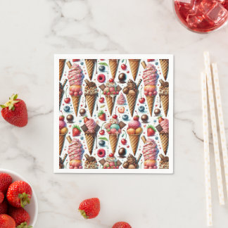 Ice-Cream Parlour Party Napkin