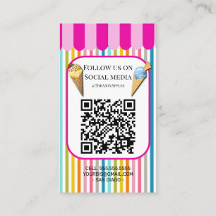 ice Cream parlour van party shop event food van Business Card