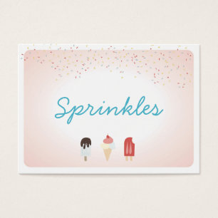 Ice Cream party Dessert Buffet Food Labels