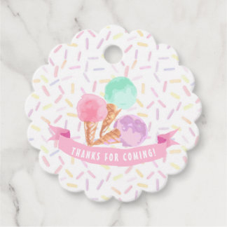 ICE CREAM Party Favour Tag