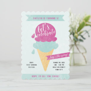 Ice Cream Party Invitation