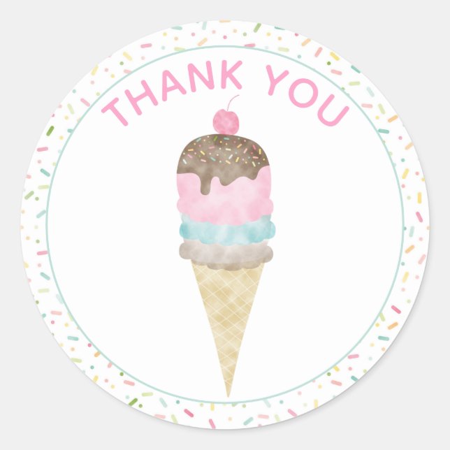 Ice Cream Party Stickers (Front)