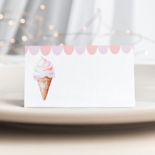 Ice cream pastel birthday place card